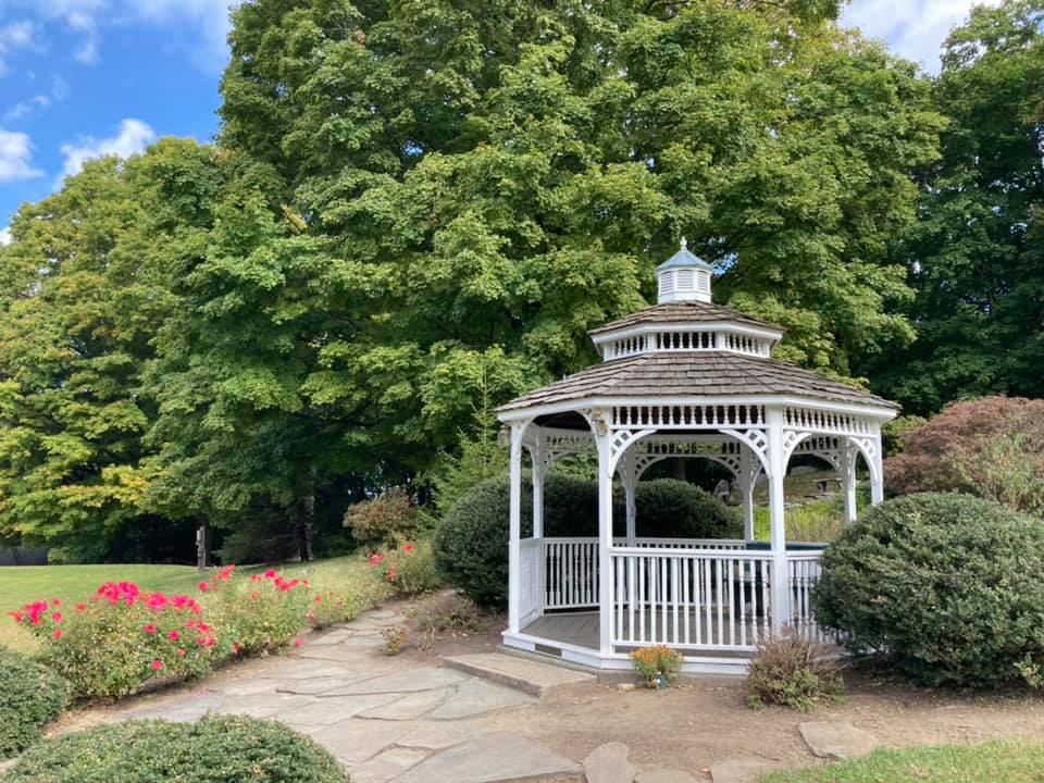 Gazebo Wedding Ceremony gazebo-walkway-red-flowers